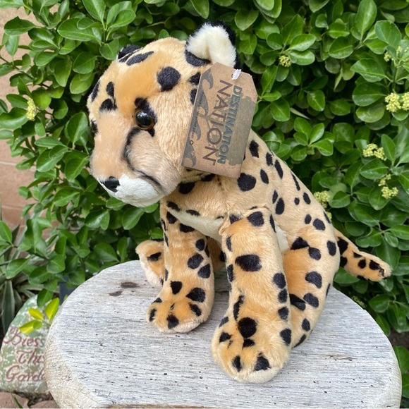 Destination Nation Wild Cat Realistic Cheetah Stuffed Animal Plush - Picture 3 of 7